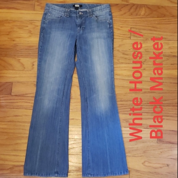 White House Black Market Denim - White House Black Market Rhinestone Flare Jeans